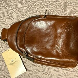 New Women Patricia Nash Brown Leather Sling Bag